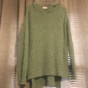 Fuzzy green hoodie